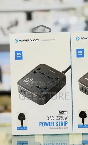 Powerology 3 AC | 3250W Power Strip (Model PWC037)