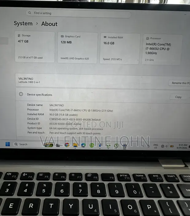 Laptop Dell Latitude 7400 16GB RAM, Intel Core i7, 500GB HDD+SSD - 1