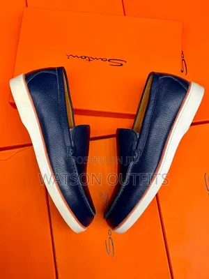 Santoni Viatu vya Ngozi vya Wanaume Loafers - Vipya Kabisa