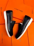 Santoni Viatu vya Ngozi vya Wanaume Loafers - Vipya Kabisa - 3