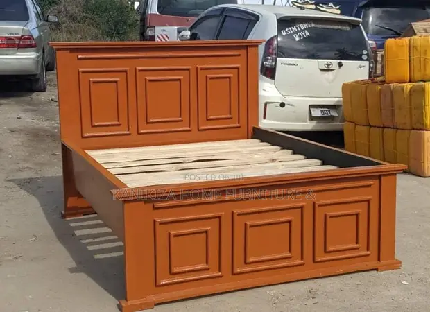 Wood Bed Frame - 5/6 Size, All Colors Available - 1