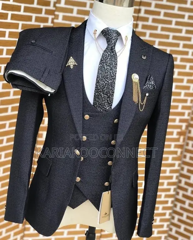 Men's Marshalino Slim-Fit 3-Piece Suit - Gray - 1