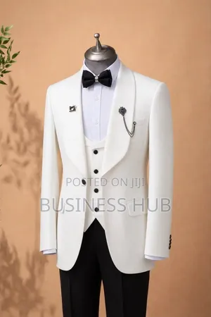 Men's White Party Suit - McHanga Nyiko