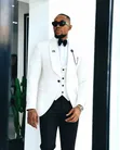 Men's White Party Suit - McHanga Nyiko - 3