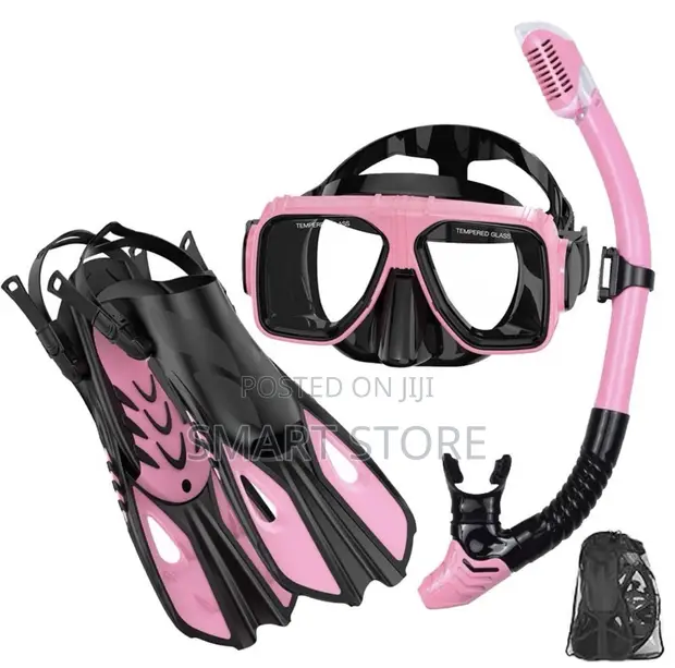 Adult Snorkeling Gear Set (Mask, Fins, Snorkel) - S-XL - 1