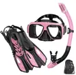 Adult Snorkeling Gear Set (Mask, Fins, Snorkel) - S-XL - 1