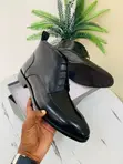 Men's Clarks Leather Lace-Up Ankle Boots - 3