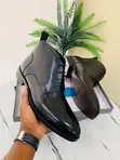 Men's Clarks Leather Lace-Up Ankle Boots - 5
