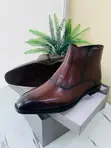 Men's Clarks Leather Zip-Up Ankle Boots - 4