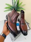 Men's Clarks Leather Zip-Up Ankle Boots - 5