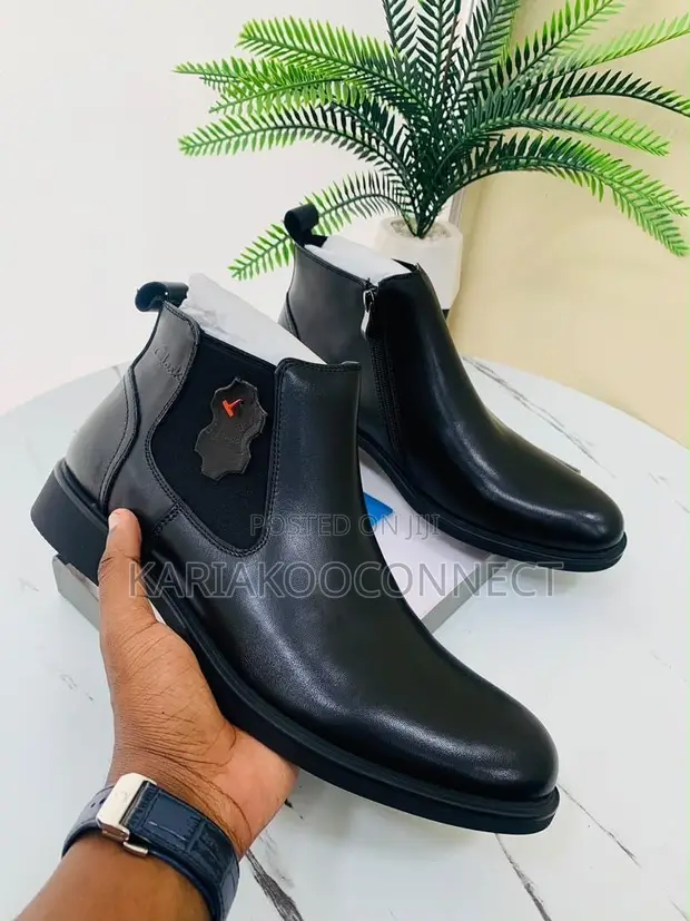 Men's Clarks Leather Chelsea Boots - 1