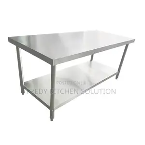2-Layer Stainless Steel Work Table - 1500x600x800mm