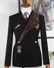 Men's Leopard Panel 2-Piece Suit - Made in Turkey - 3