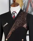 Men's Leopard Panel 2-Piece Suit - Made in Turkey - 5