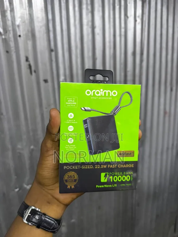 Oraimo 10000mAh Power Bank - 22.5W Fast Charge - 1