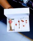 Women's Jewelry Set (Watch, Bracelet, Earrings, Necklace) - 4