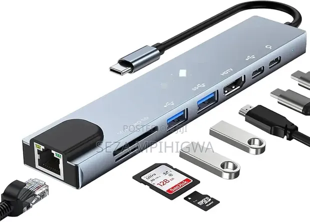 Type-C Hub 8-in-1 USB 3.0 - 1