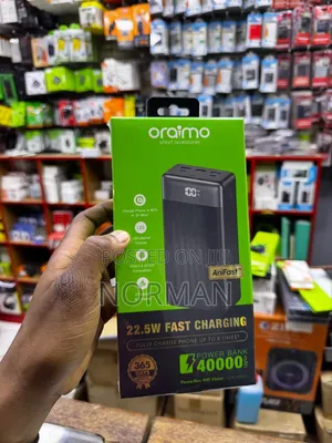 Oraimo Power Bank 40000mAh - Chaji ya Haraka 22.5W
