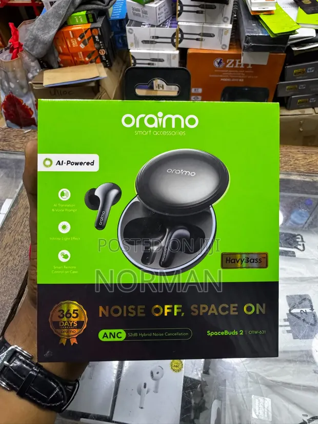 Oraimo HavyBass Headphones za Masikioni Zinazotumia waya/Bila waya - 1