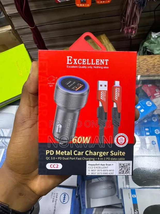 PD Metal Car Charger Suite - 4 in 1 - 1