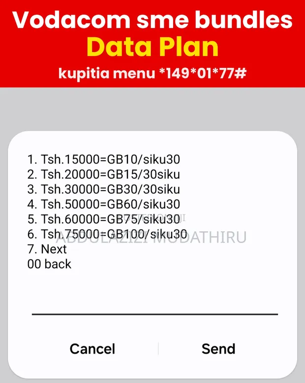 Huduma ya Kuweka Vodacom SME Bundles - 1