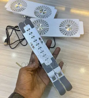 Stendi ya Kupoza Laptop Inayoweza Kurekebishwa na Mashine 4 za Upepo