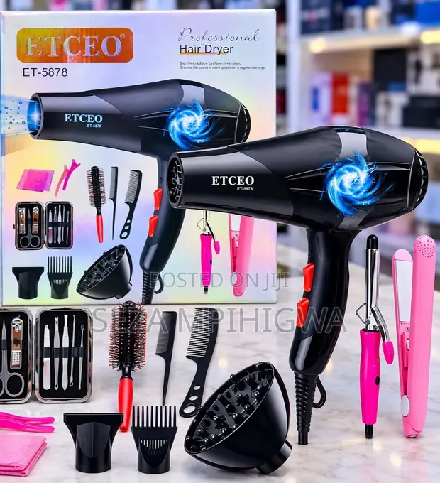 ETCEO Professional Hair Dryer Set Kamili (ET-5878) - 1