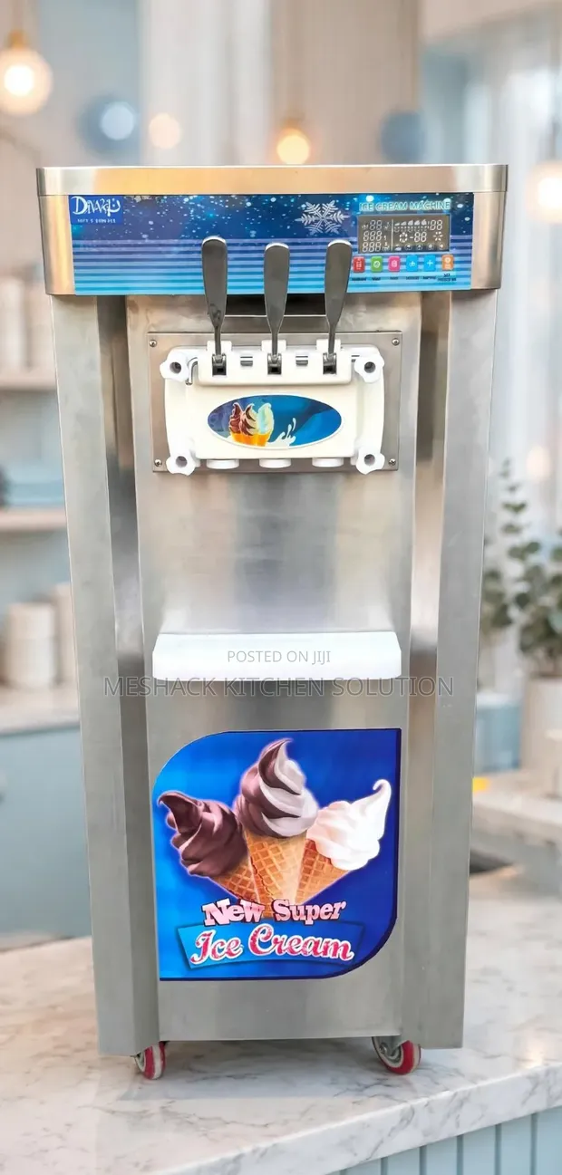 Commercial Soft-Serve Ice Cream Machine - 3 Flavors - 1