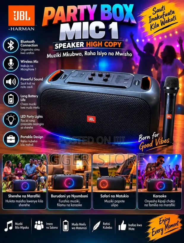 JBL Partybox Mic 1 Speaker (Nakala Bora) - 1