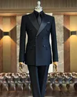 Bagozza Classic Black Three-Piece Tuxedo Suit - 3