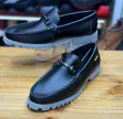 Timberland Loafers Nyeusi za Kawaida Zenye Muundo wa Mamba - 4
