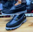 Timberland Loafers Nyeusi za Kawaida Zenye Muundo wa Mamba - 5