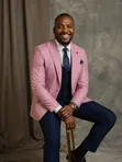 Suti ya Pink Blazer & Navy Blue ya Vipande Vitatu - Inaagizwa Uturuki - 2