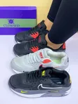 Nike Air Max Sneakers - Grey Red Accent - 3