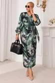 Gauni Refu la Mkono la Elegant Lenye Chapa - 3