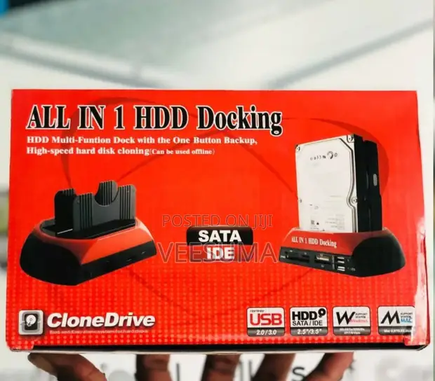 All-in-1 HDD Docking Station SATA IDE CloneDrive Dual Bay - 1
