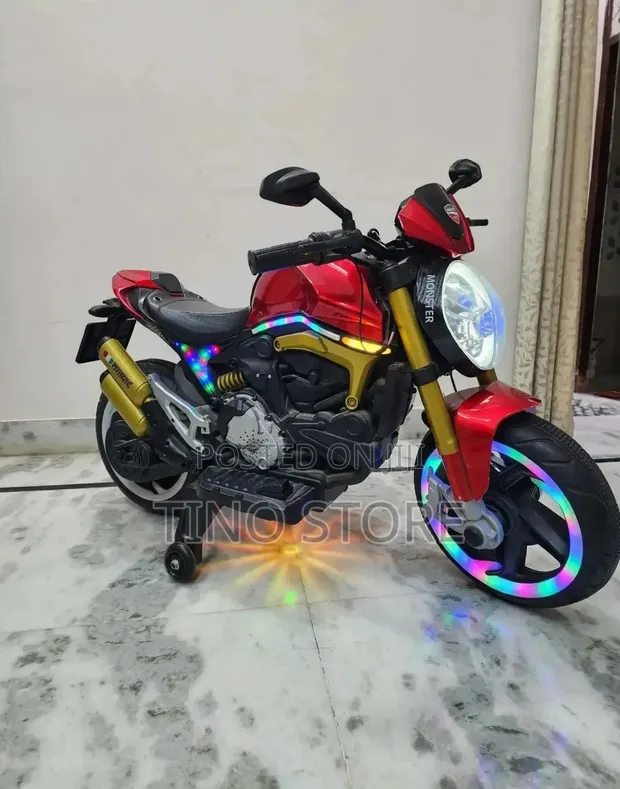Baby King Kids Motorcycle - Red - 1