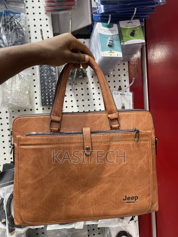 Jeep Leather Laptop Bag - 1