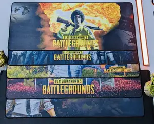 XXL Mouse Pad ya Michezo - Nyeusi Plain/Battlegrounds