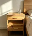 Brand New Matte Black Bedside Tables with Gold Handles - 2