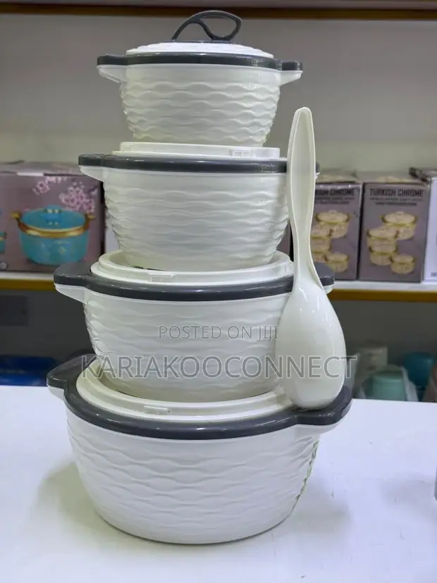 Seti ya Hot Pot 4-Piece Yenye Insulated na Kijiko cha Kuhudumia - 1