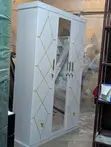 Woodstock 3-Door Wardrobe - White, Polished Finish - 1