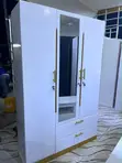 Woodstock 3-Door Wardrobe - White, Polished Finish - 3