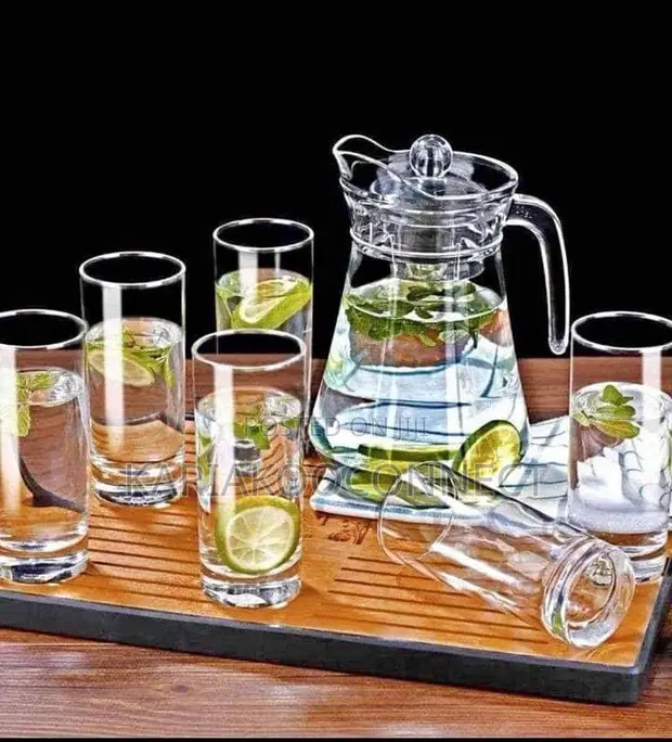 6-Piece Glass Jug Set with Tumblers - 1