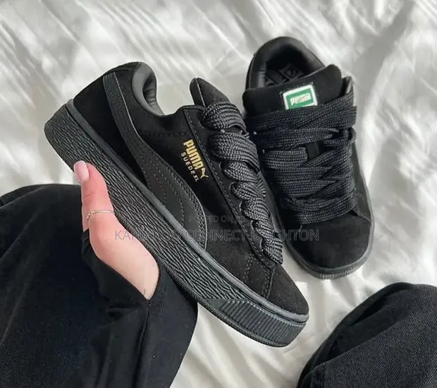 Puma Suede XL Nyeusi za Kamba Nene - 1