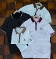 Timberland Striped Collared Zip Polo Shirts - 4