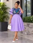 Zara Patchwork-Top Flared Midi Dress - 3