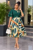 Zara Patchwork-Top Flared Midi Dress - 4
