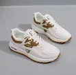 White Navy Blue Accent Sneakers - 2