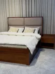 Modern King Size Bed - Brown/Black - 2